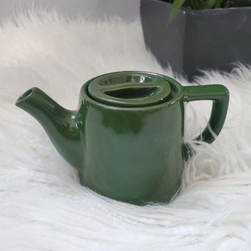 Green Glazed Pottery Single Teapot